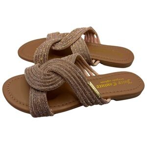 Juicy Couture Rhinestone Slide Sandals